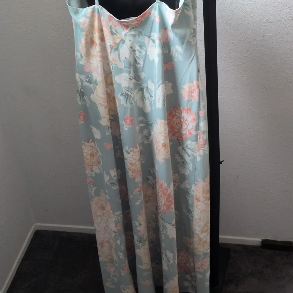 ✨ Abercrombie And Fitch Cowl Neck Pastel Floral Maxi Dress Size L